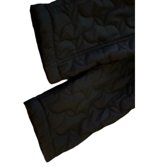 ESPRIT puffer hoodie, vintage, black quilted, full zipper, soft, Size M - Picture 6 of 9